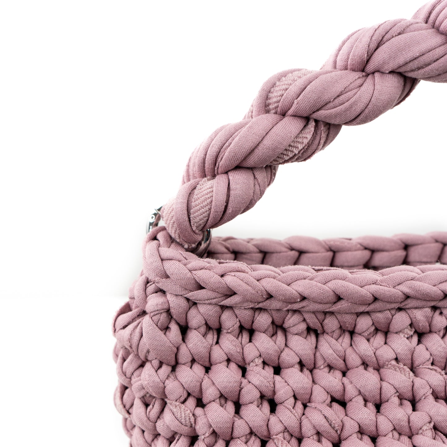 Borsa all'uncinetto rosa