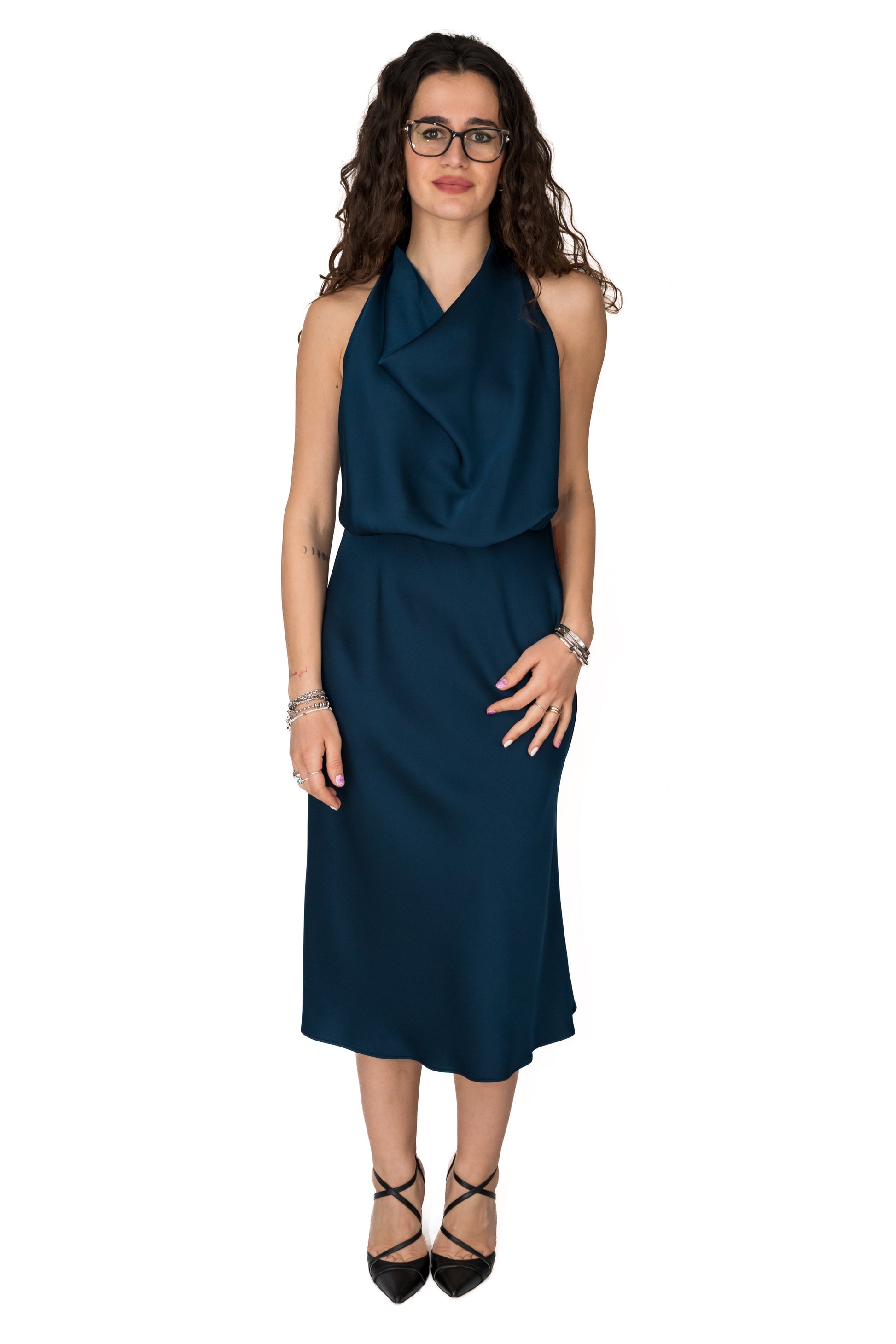 Abito elegante midi da cerimonia