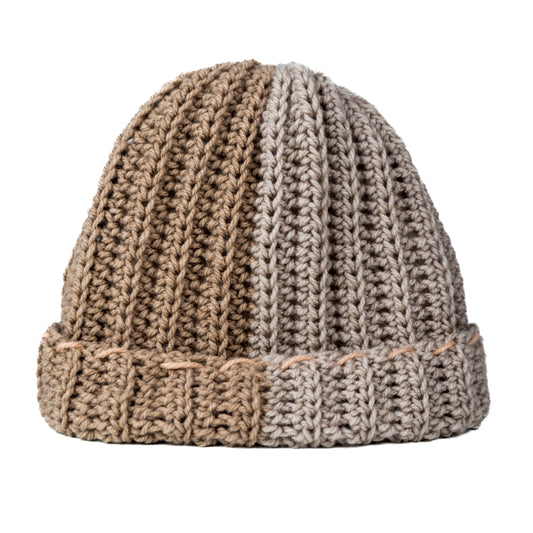 Berretto bicolor crochet. Cappello invernale uncinetto