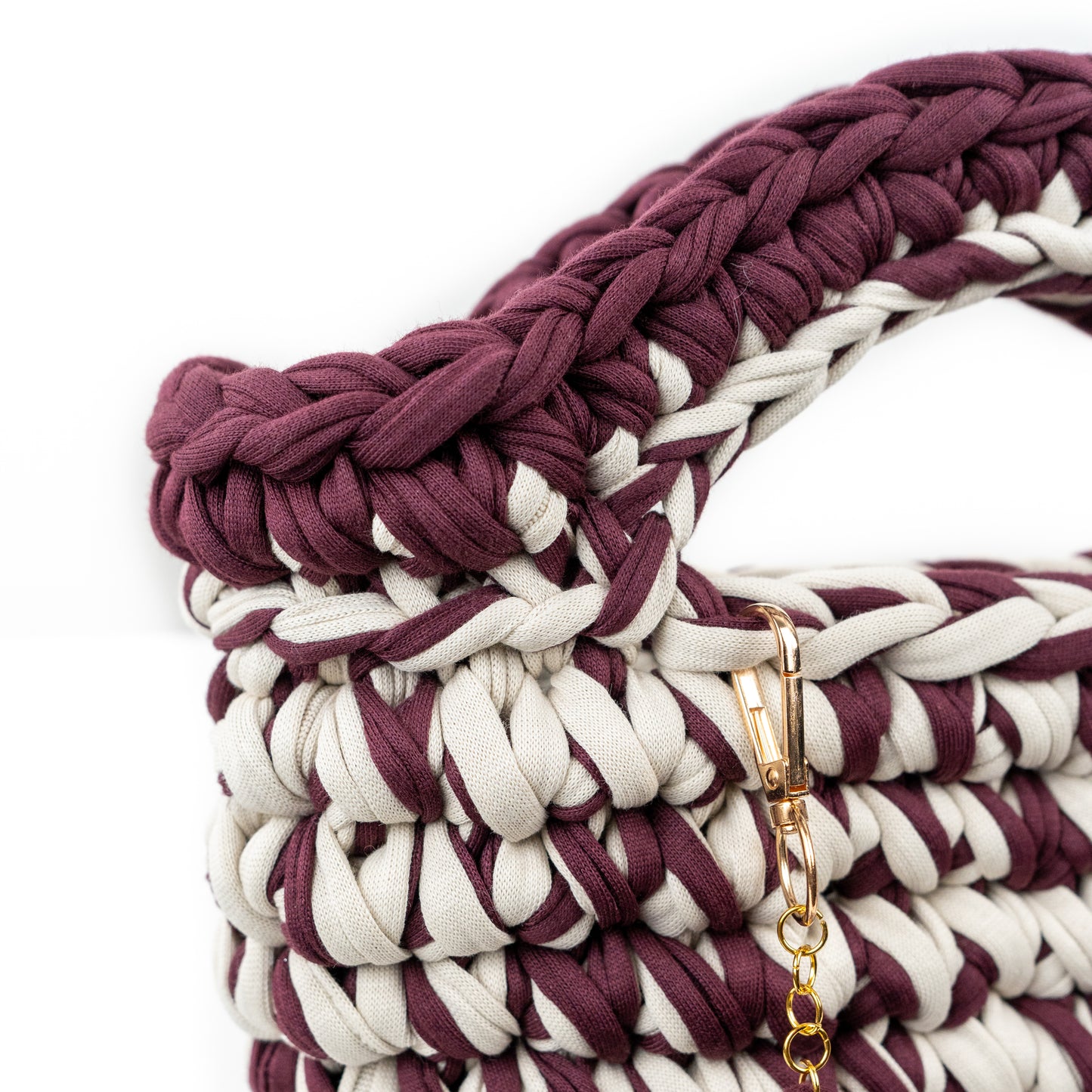 Borsa uncinetto bicolore.