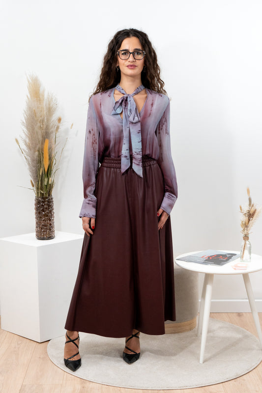 Camicia in viscosa stampa stratta