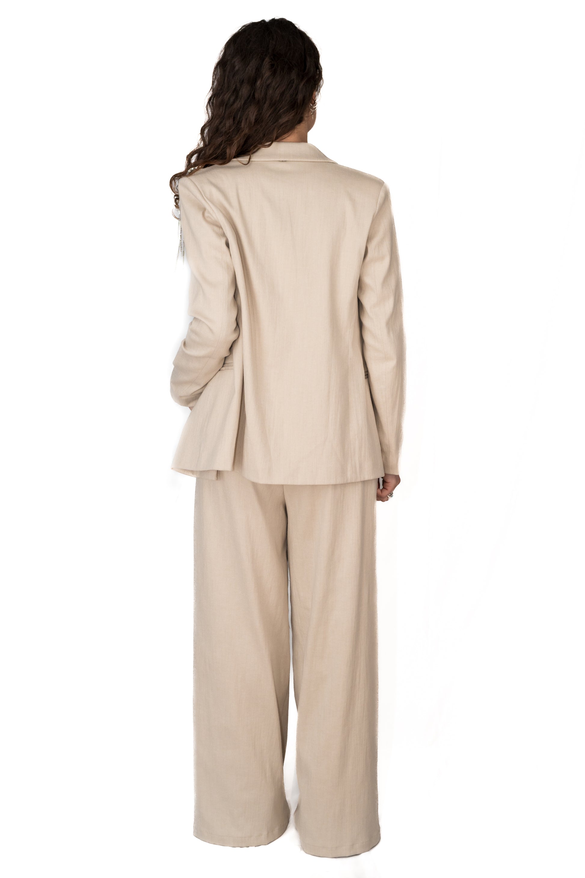 Tailleur cotone beige