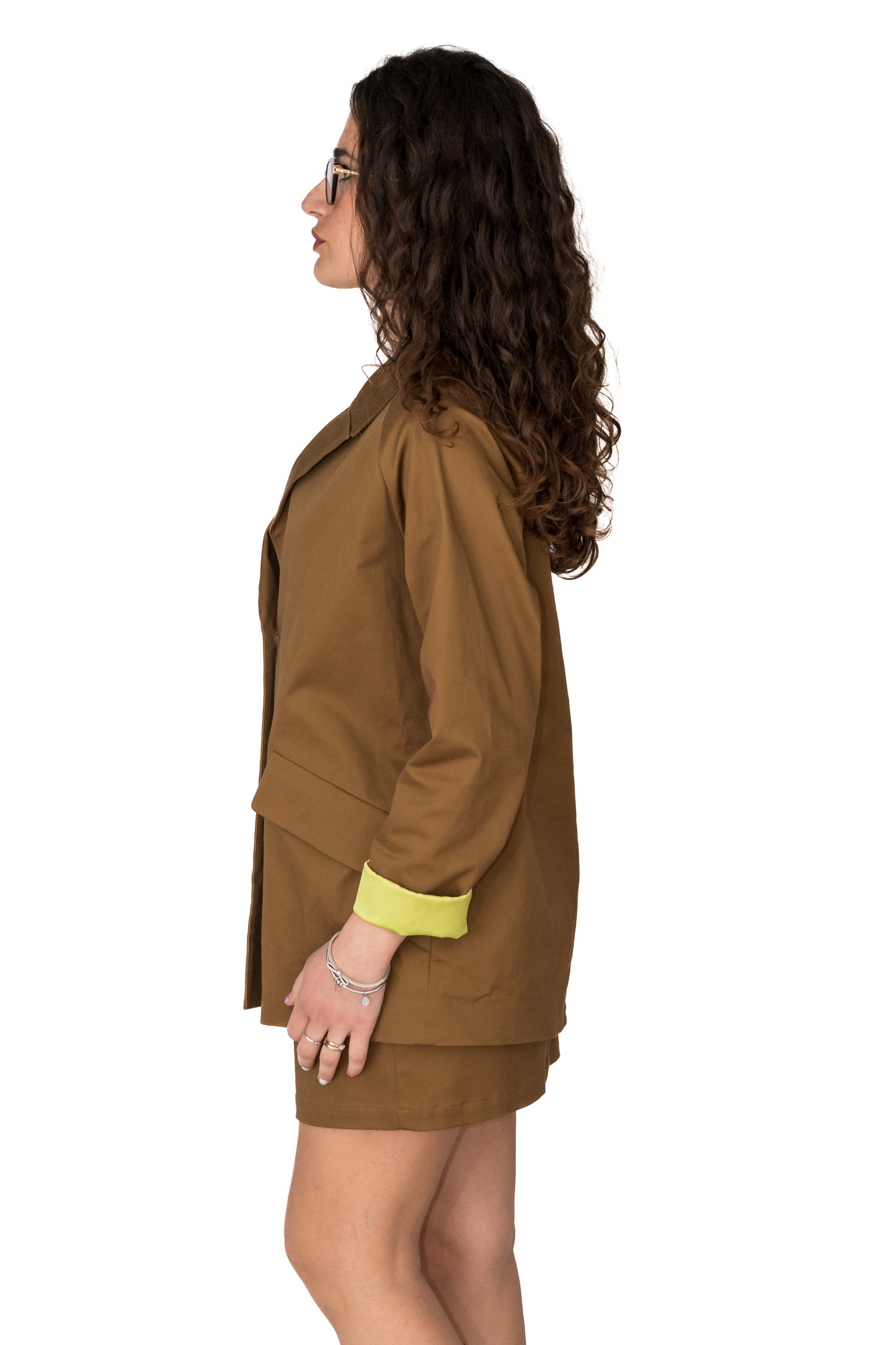 Blazer cotone tabacco