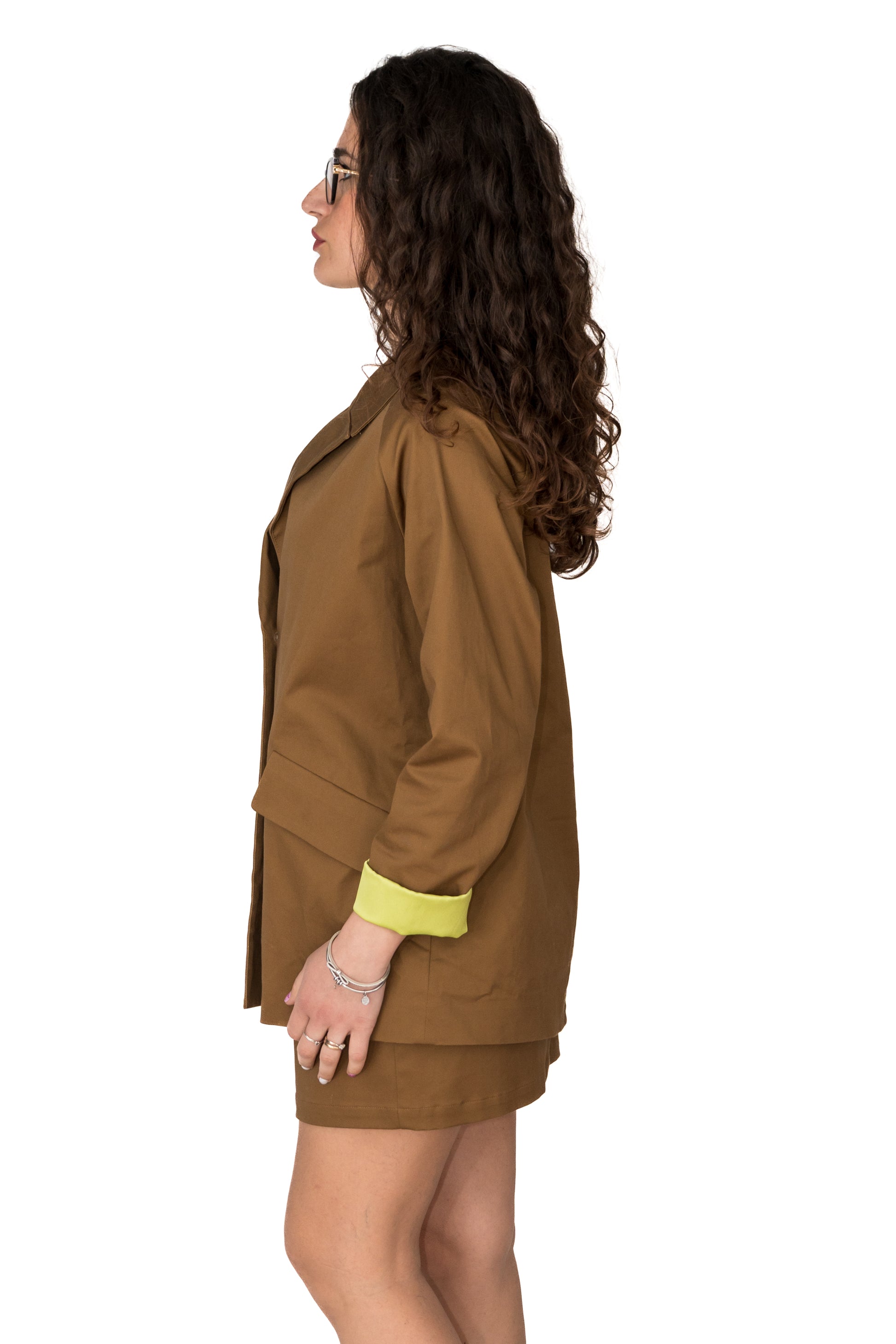 Blazer cotone tabacco