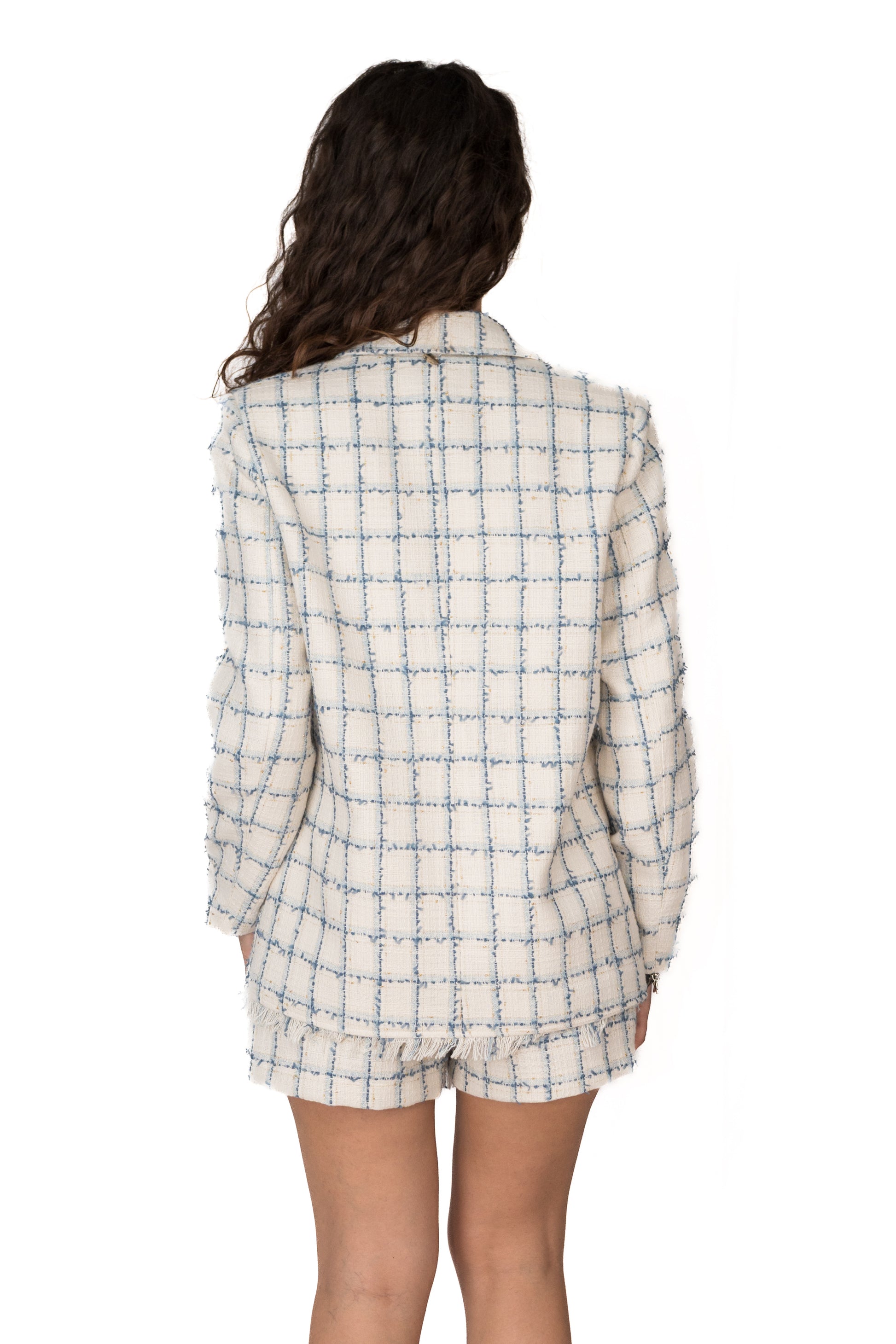 Pantagonna in tweed con giacca abbinata